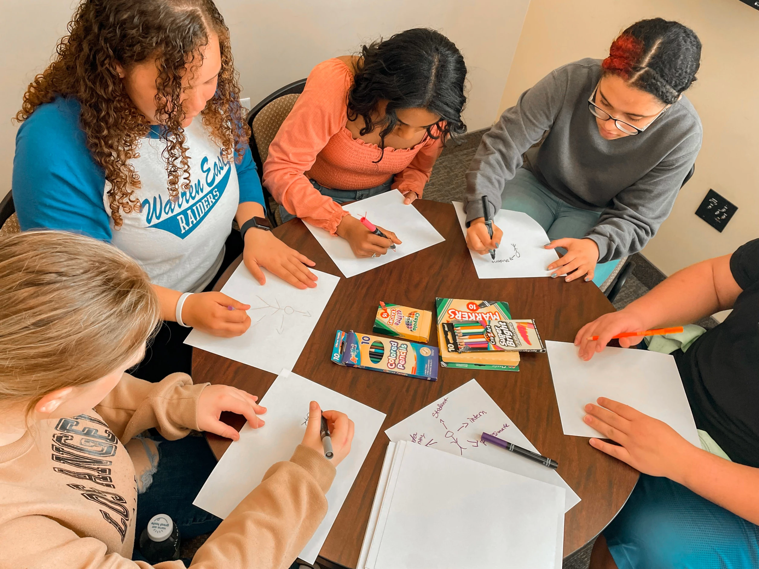 Students working together on a project